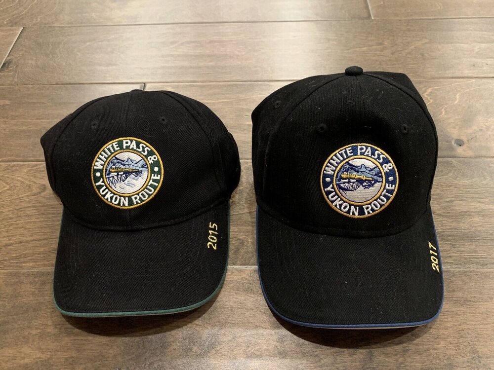 Lot Of 2 Alaska White Pass Yukon Route Skagway 2015 2017 Est.1898 Black Hats